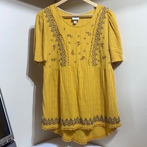 Knox Rose Mustard Boho Tunic